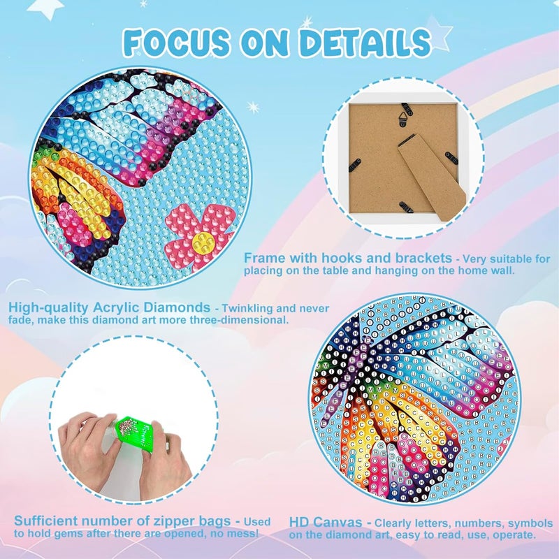 Nardoll Diamond Art Kits with Wooden Frame - Crafts for Girls - Dimond Art Paintings - Arts and Crafts - GEM Art Supplies for Boys Adults Beginners Home Wall Decor Gifts - Image 4